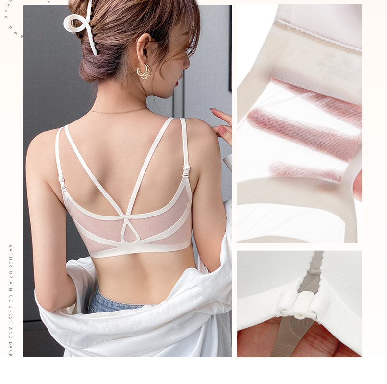 Hebilla frontal de la ropa interior de las mujeres pequeño pecho empujar hacia arriba gran verano fino pecho-recoger anti-flacidez perfecta belleza sujetador trasero traje