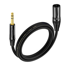 6.35mm TRS 转 XLR 公音频线 非平衡单声道 调音台吉他功放麦克风