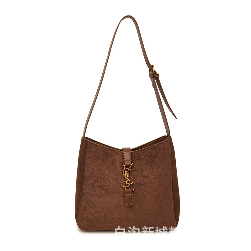 Cross-border Poplar Forest New ROSE Style Underarm Bucket Bag Large Capacity Shoulder Commuter Women's Bag - Thumbnail 6