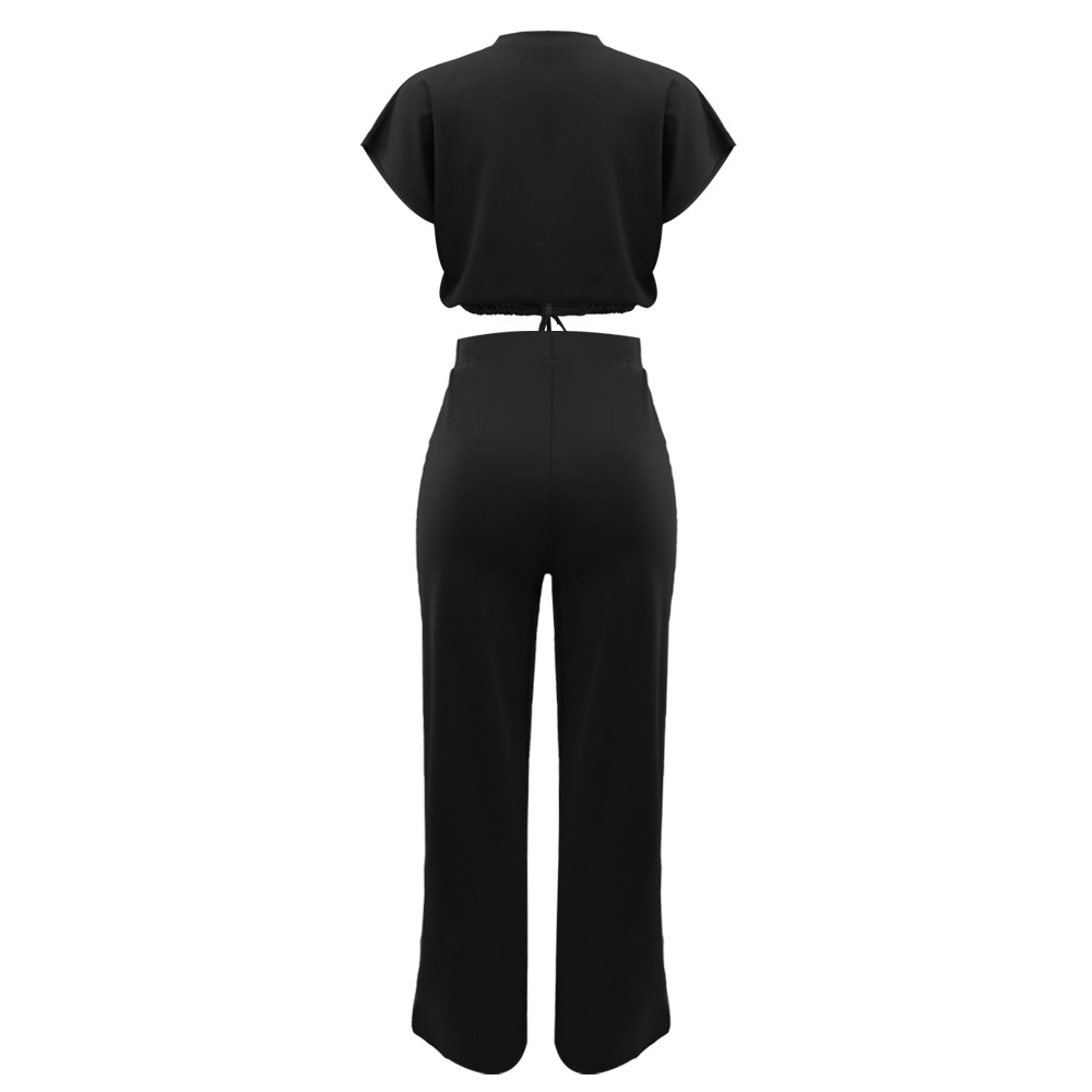 Daily Women'S Preppy Style Solid Color Polyester Patchwork Pant Co-ord Set Pants Sets display picture 1