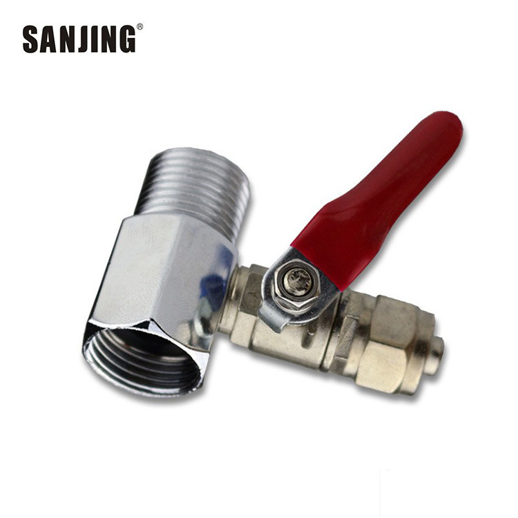 Purificador de agua al por mayor entrada de tres vías válvula de bola 3 puntos de gran diámetro interruptor de entrada de cobre núcleo de la válvula de alta calidad