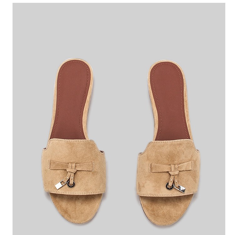 Original 2024 Summer Lp Slippers Women's Tassel Decorated Slides Suede Miniscan Flat Comfortable Sandals Original 2024 Summer Lp Slippers Women's Tassel Decorated Slides Suede Miniscan Flat Comfortable Sandals
