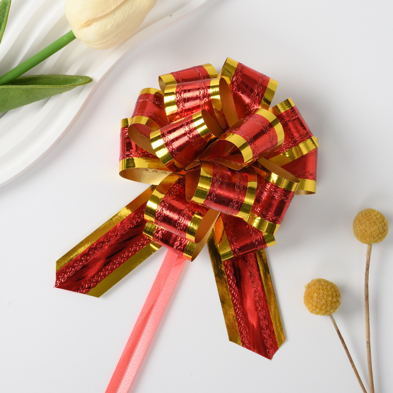 Comercio extranjero transfronterizo 50 ajuste agua ondulada flores de Navidad eventos de regalo embalaje decoración tira floral cinta al por mayor