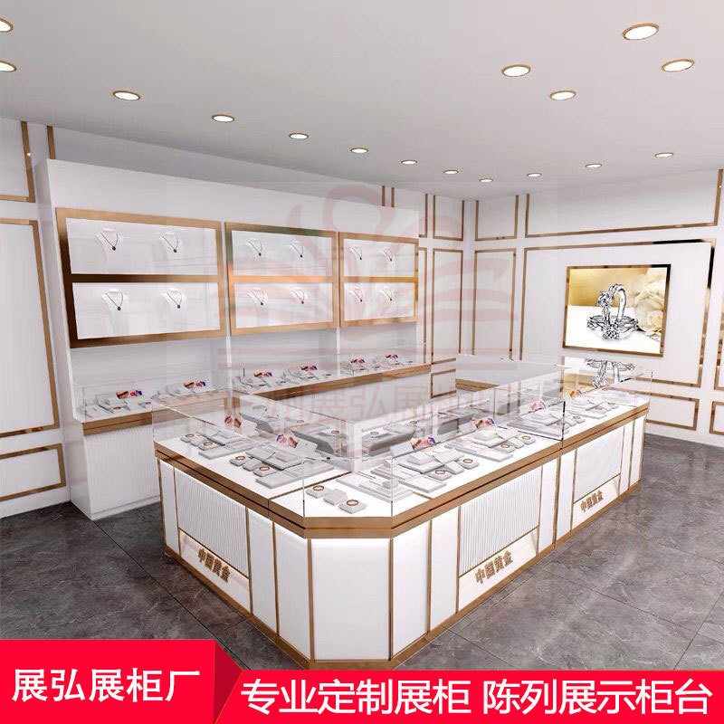 珠宝展示柜玻璃柜商场摆件陈列柜饰品展示柜台婚戒手表展示架厂家