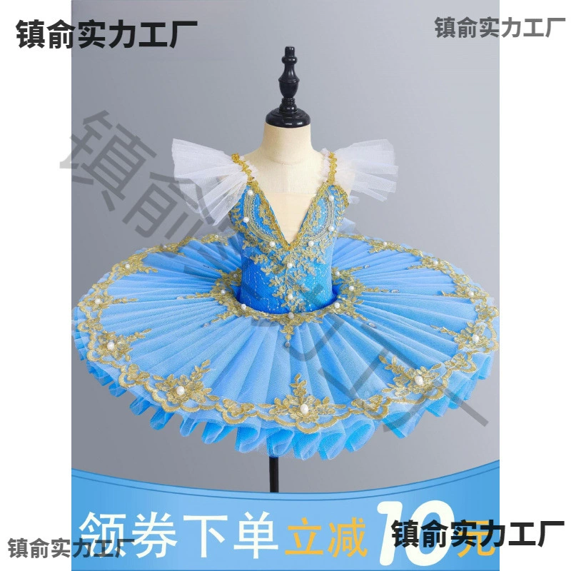 Одежда для выступлений, юбка-пачка для девочек, пышная марлевая юбка для малышей, детская танцевальная одежда-пачка, одежда для выступлений «Маленький лебедь»