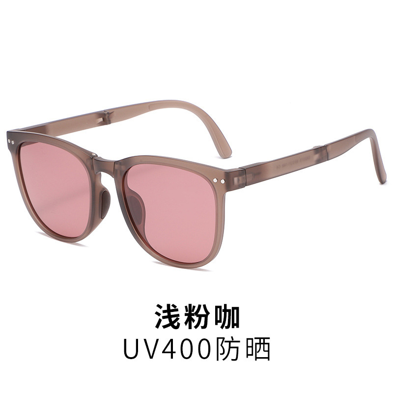 女性用折りたたみサングラス、紫外線防止偏光サングラス、卸売、インターネットセレブと同じスタイル、高級感、小顔効果のある大きめフレームメガネ|undefined
