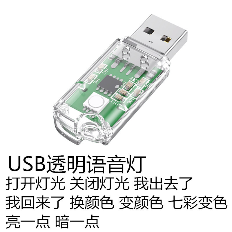 usb 투명 음성 조명
