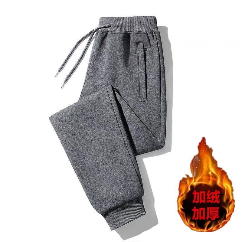【源头工厂直发】裤子男加绒加厚秋冬季新款口袋拉链男士长裤男裤