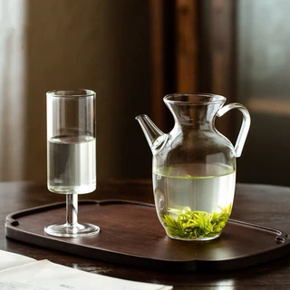 定制仿宋执壶玻璃茶壶绿茶杯茶具公道杯猴魁杯泡茶器玻璃壶套装