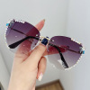 Sunglasses, sun protection cream, suitable for import, new collection, cat's eye, internet celebrity, fitted, UF-protection