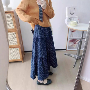 ������Ů�͹�ɭϵС�黨��ȹ����ȹŮ�ﶬ�����@��a����ɫ����ȹ