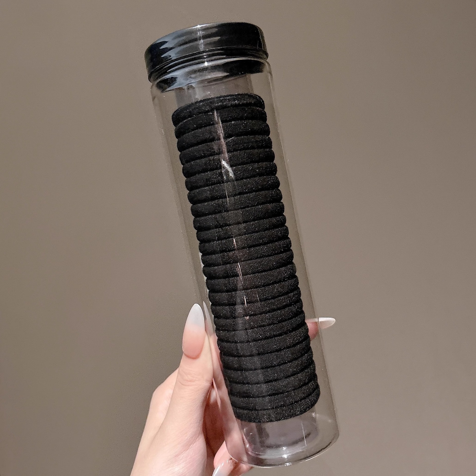 cordón de correa de goma sin costura, cordón de cabello de alta elasticidad, anillo de cabello duradero, cabello alto, cola de caballo fija, cuerda de cabello de bola