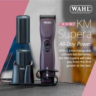 Wahl Supera Wireless Push Professional Pet Grooming Electric Clipper Brushless Motor with Dual Batteries