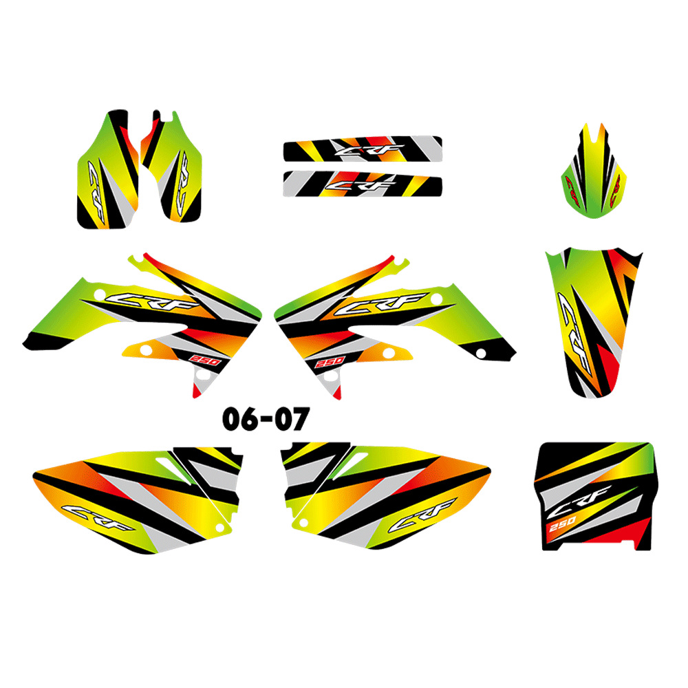 Aplicable a CRF250R CRF250 2004 2005 2006 2007 2008 2009 pegatinas SUV image 8