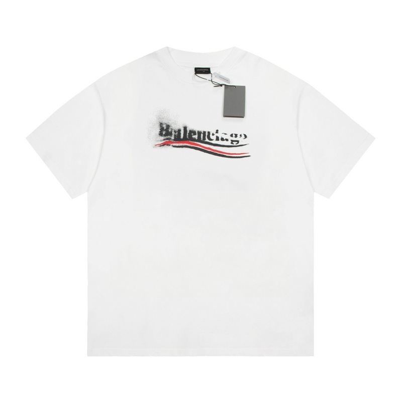 国境を越えた貿易 25ssB 春夏ロゴプリント半袖カジュアルルーズ男女カップル同じスタイル Tシャツトレンディなブランド|undefined