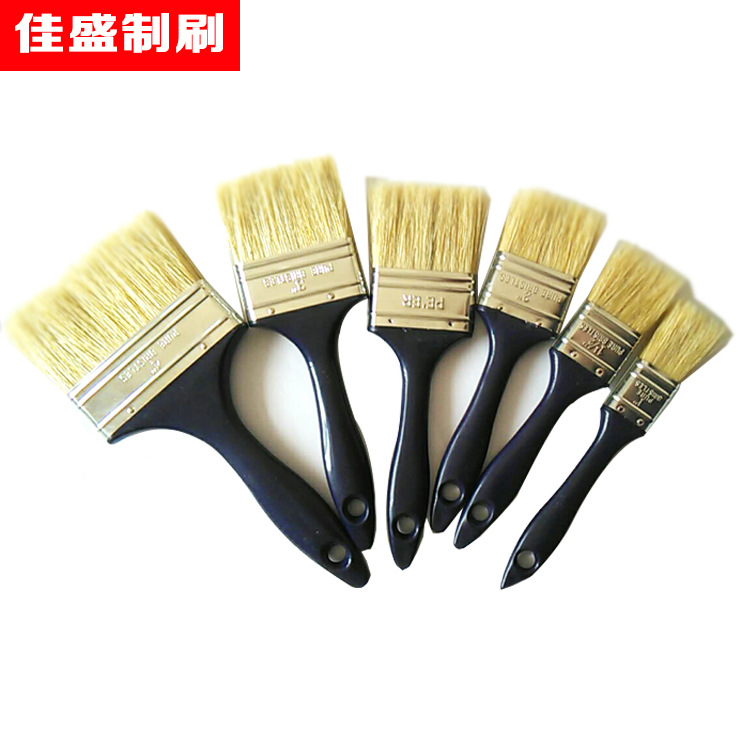 加厚油漆刷 厂家直销 塑料柄刷 猪鬃烧烤刷 涂料刷 工具刷