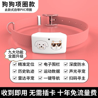 Motion Monitoring Tracker, GPS Locator - dog-collar-pink-19-56cm