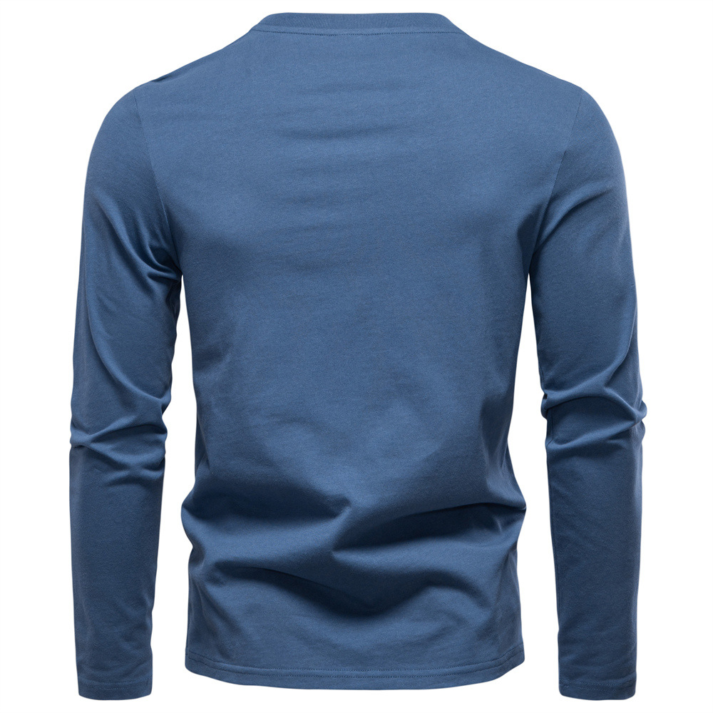 Maglia uomo maniche lunghe scollo a v slim fit in cotone_voghion.com