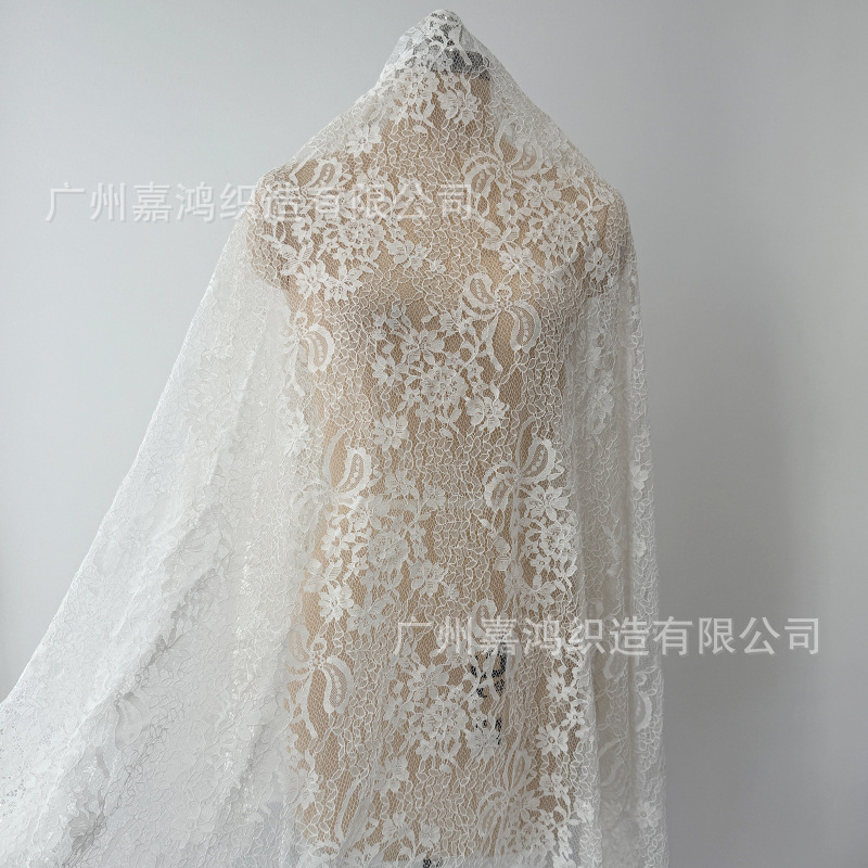 150 * 160 pestañas tela de encaje vestido de boda tela de encaje hueco tela de encaje tridimensional