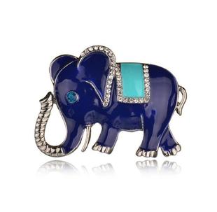 Foreign Trade Fashion New Elephant Dropping Oil and Diamond Christmas Brooch Collar Pin Corsage Christmas Series