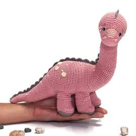 编织钩针公仔跨境热卖针织玩具手工小恐龙玩偶
