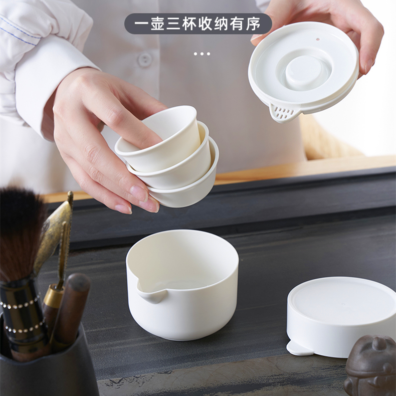 J8 Style Convenient Travel Tea Set Chaoshan Casual Disposable Camping Style Mini Dinner Tea Set Kung Fu Tea Set Outdoor G3