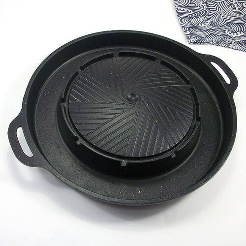 Korean barbecue plate, Korean-style barbecue plate, mineral stone non-stick barbecue plate, home user, outdoor use, portable camping stove barbecue plate