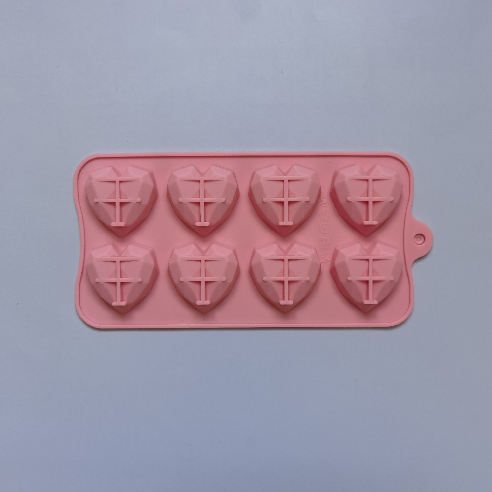 8 diamantes amor chocolate 110 molde de silicona pastel helado pudín molde de postre jabón utensilios