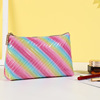 Handheld rainbow cosmetic bag, organizer bag