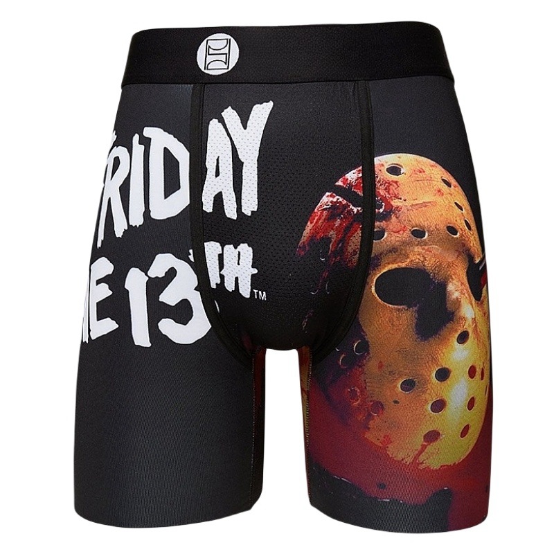 Marca de moda PSD seda de hielo pantalones cortos de poliéster pantalones de playa estampados anime deportes cómodos correr bóxer calzoncillos para hombres