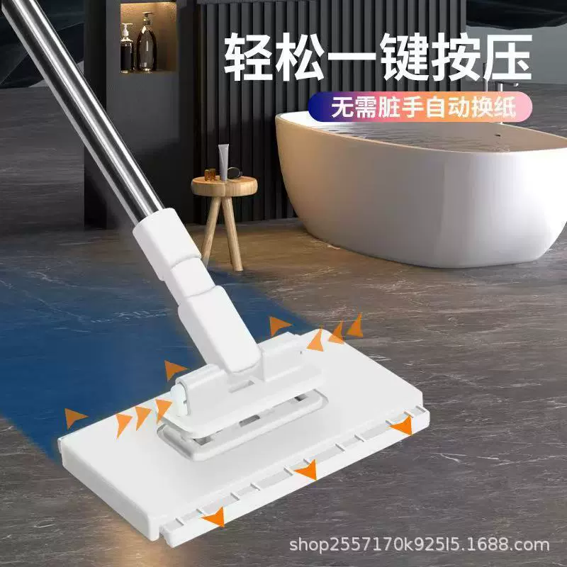 懒人除尘夹布拖把夹洗脸巾薄抹布小号迷你免手洗家居家用夹布拖把