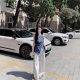 French Retro Blue Plaid Round Neck Vest Shirt Women's Design Sense Niche Elegant Slim-fit Split Sleeveless Top for Summer