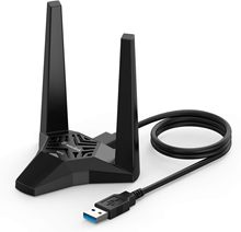 Wavlink 2.4GHz/5GHz高增益天线高速AC1300M无线双频USB3.0适配器