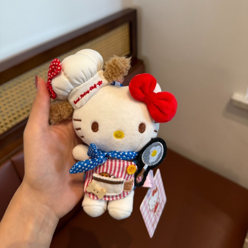 正版kt挂件HelloKitty三丽鸥毛绒公仔玩偶钥匙扣可爱包挂饰礼物|undefined