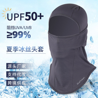 Cross border man Sunscreen face shield Sweat sunshade Windbreak Collar ventilation Mesh soft locomotive Helmet lining Headgear