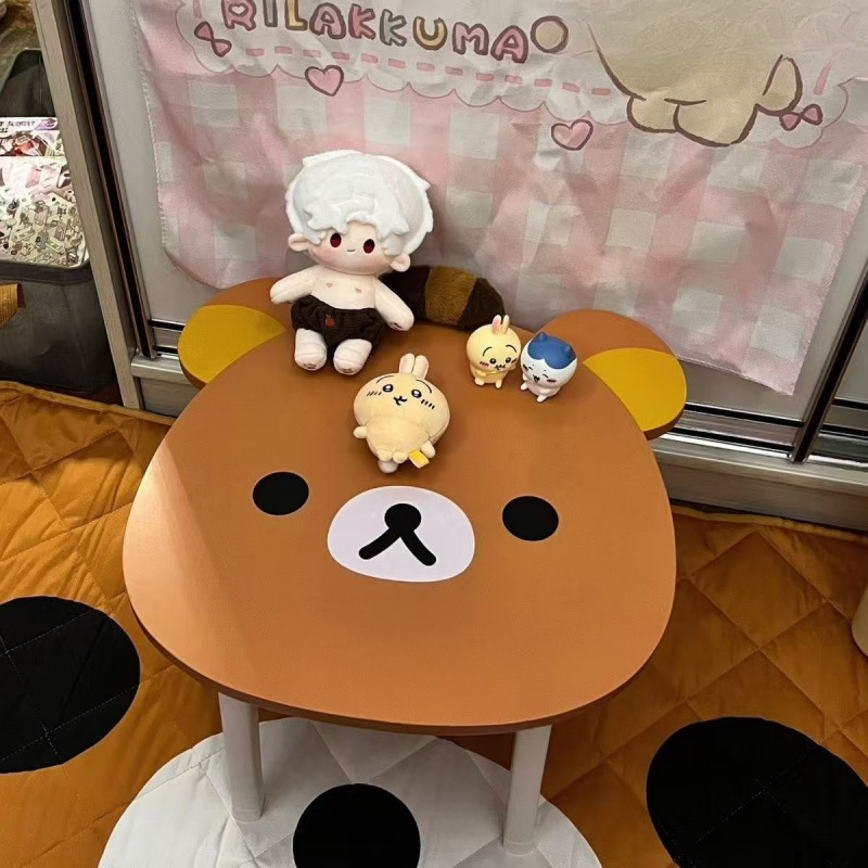 Small Bed Table, Foldable Desk, Bedroom Sitting on the Carpet, Cute Portable Folding Table, Computer for Lazy People