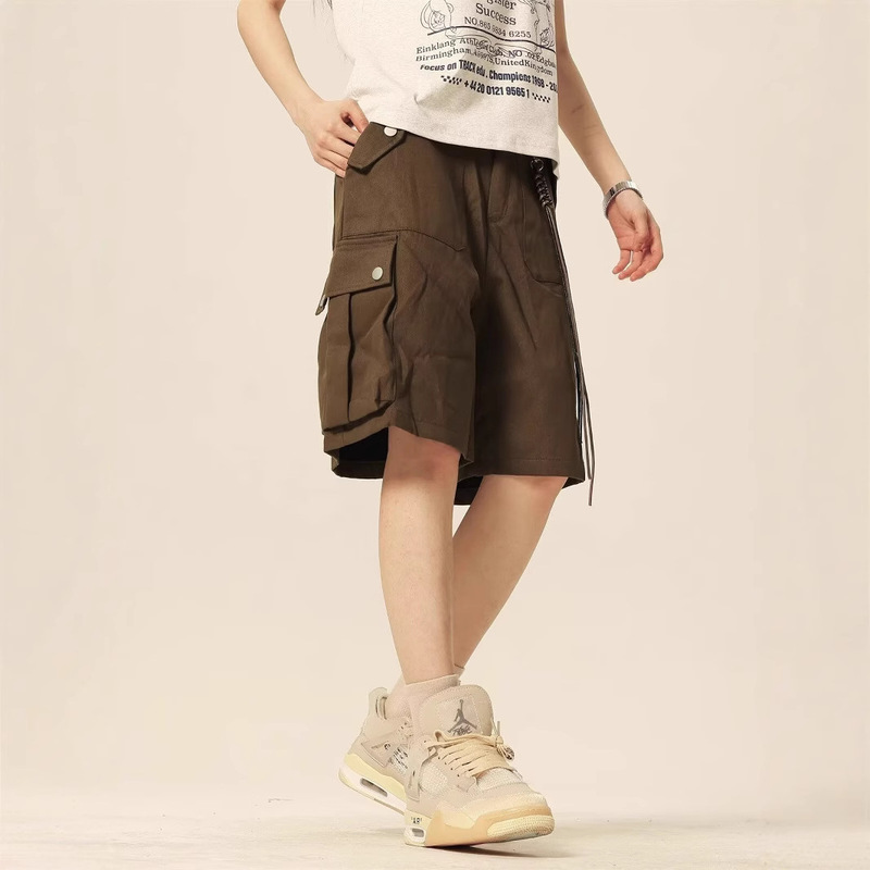2025 in stock new summer Korean men's twill shorts straight men's casual shorts first-hand supply wholesale