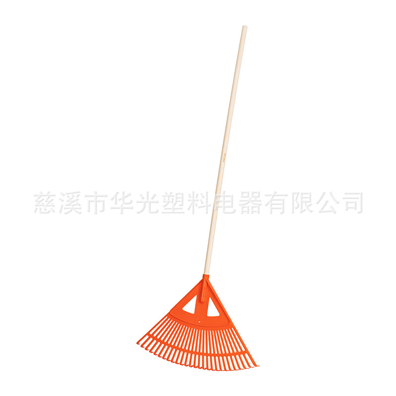 27W塑料草耙 园林耙 扒草扒落叶 实木螺纹 园艺落叶耙 园艺长柄