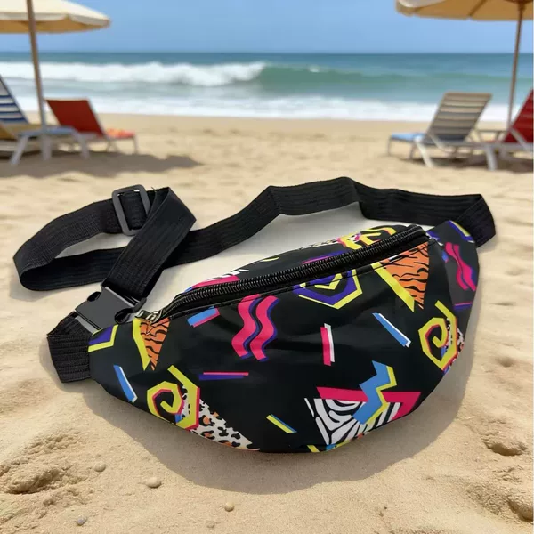 Millennial Style Retro Fashion Music Festival Large-Capacity Cross-Border Popular Waist Bag Wholesale Large-Capacity Fashionable Zipper Crossbody Bag