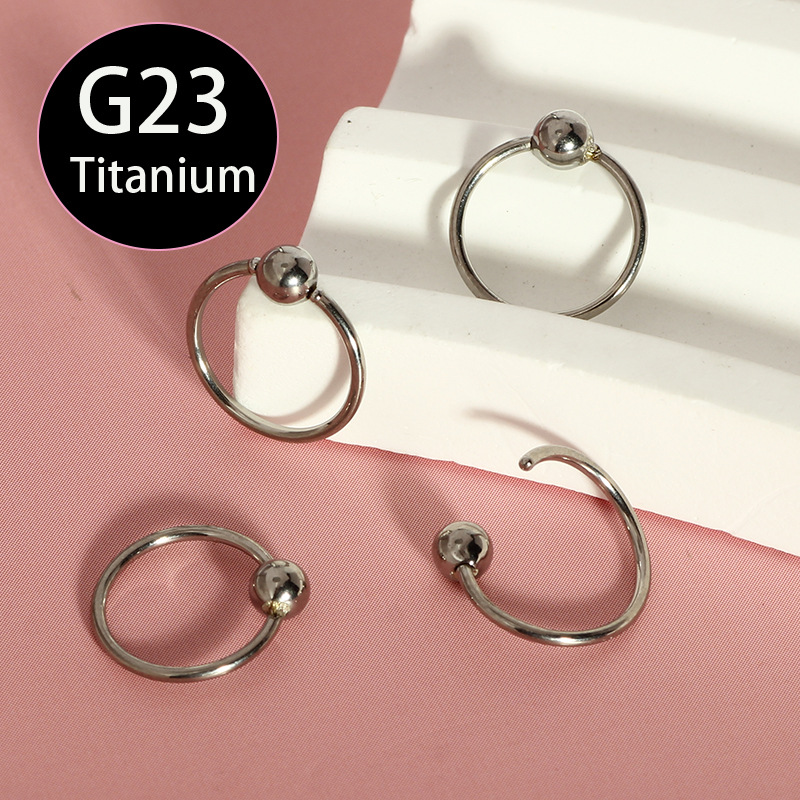 Labret piercing jewelry detail image