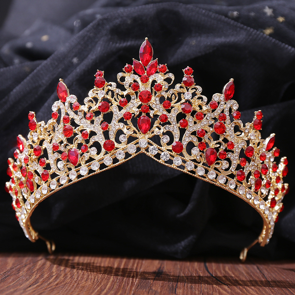 274g Weight Crown Hair Accessories Type Rhinestones Inlay Material Water Droplets Alloy Inlay Rhinestones Crown