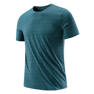 Couple Outdoor Leisure Sports Short-sleeved T-shirt Men's Summer Ice Silk Elastic Breathable Quick-drying T-shirt Women's Yoga Short T-shirt