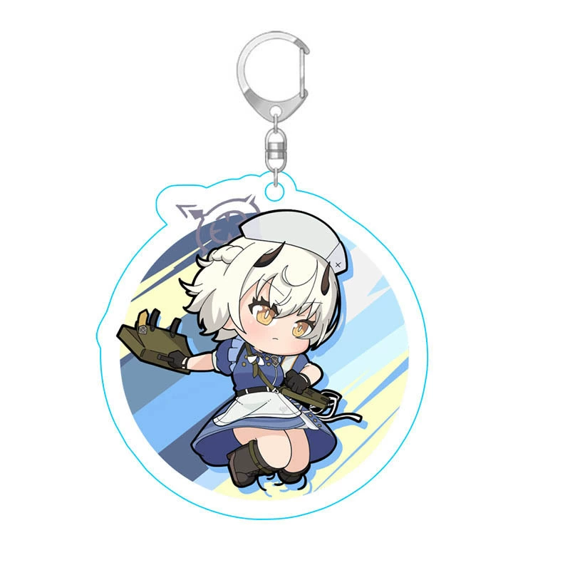 Anime Blue Files Peripheral Keychains Blue Files Acrylic Pendant Animation Keychain