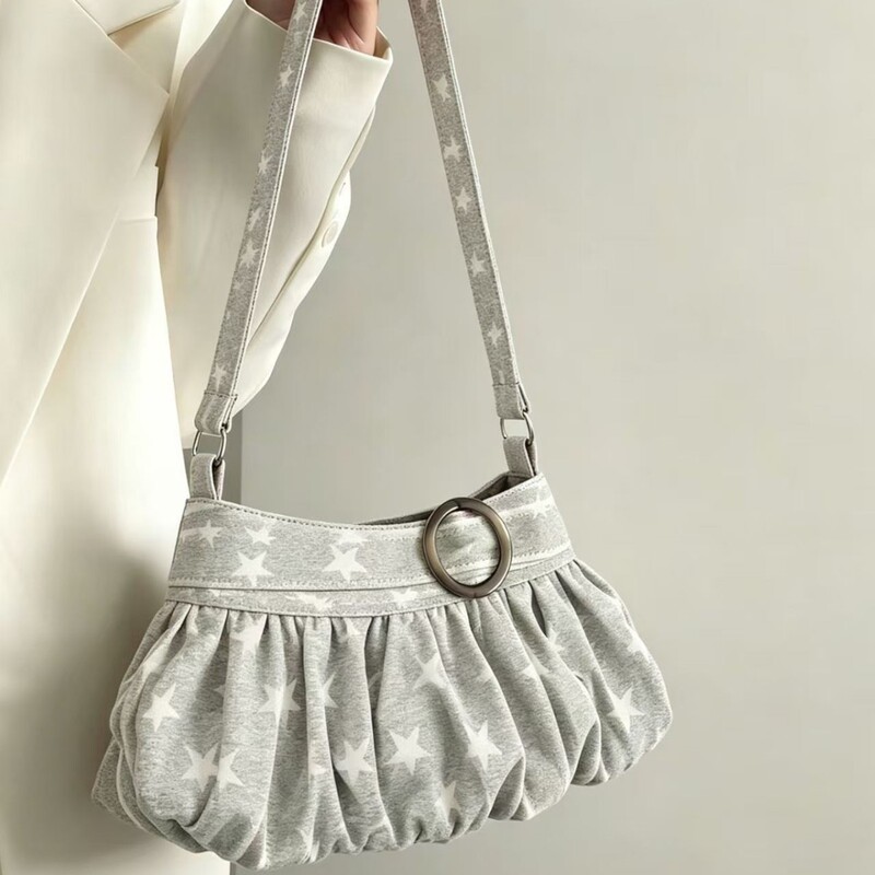 2026 New Star Pleated Shoulder Bag for Women, Korean Style Ins-Style Niche Design Versatile Commuter Bag Underarm Bag 2026 New Star Pleated Shoulder Bag for Women, Korean Style Ins-Style Niche Design Versatile Commuter Bag Underarm Bag