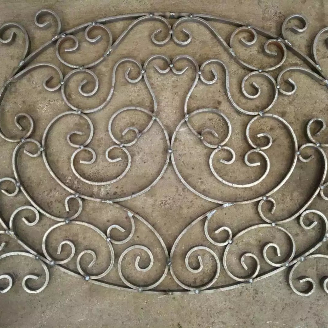 铁艺大门配件，铁艺花盘厂家大门围栏阳台扶手栏杆锻打花叶配件