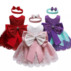 アマゾンの爆発的なソースWishは、女の子のワンピースのリボンレースのプリンセススカートのガールズドレスを販売しています