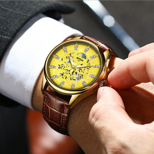 AIYISHI waterproof fashion Swiss fully automatic non-mechanical new business watch men's 1803