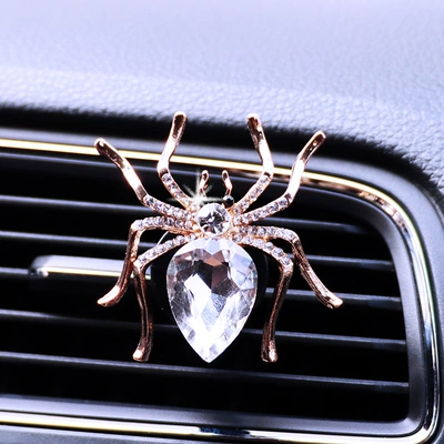 car light fragrance decoration, Car Perfume Aromatherapy - transparent-white-spider-plastic-trough-air-outlet