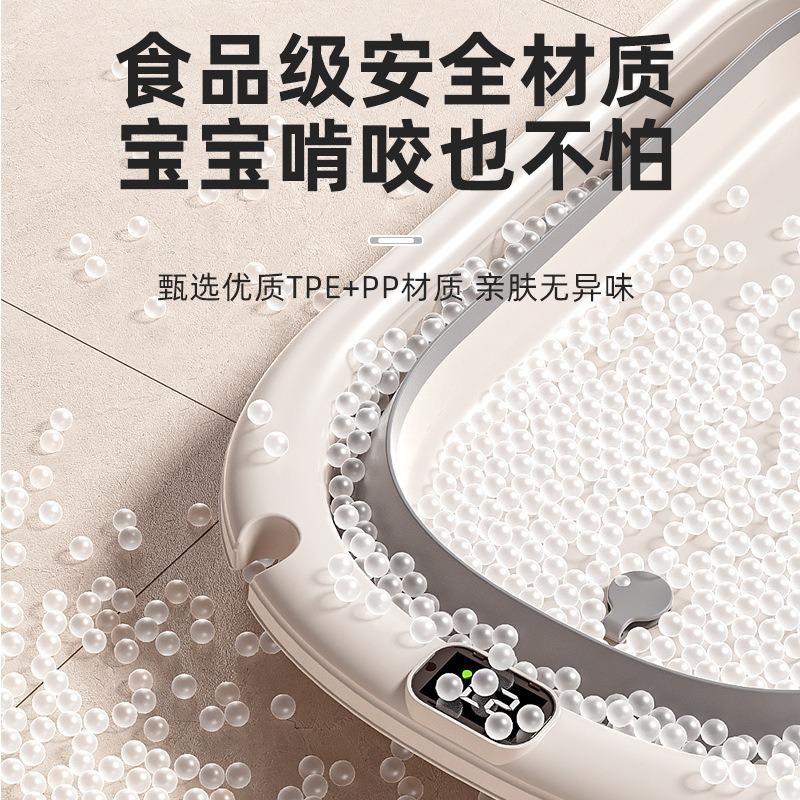 婴儿洗澡盆可折叠感温浴盆宝宝加长加宽可坐躺洗澡桶儿童浴盆|undefined