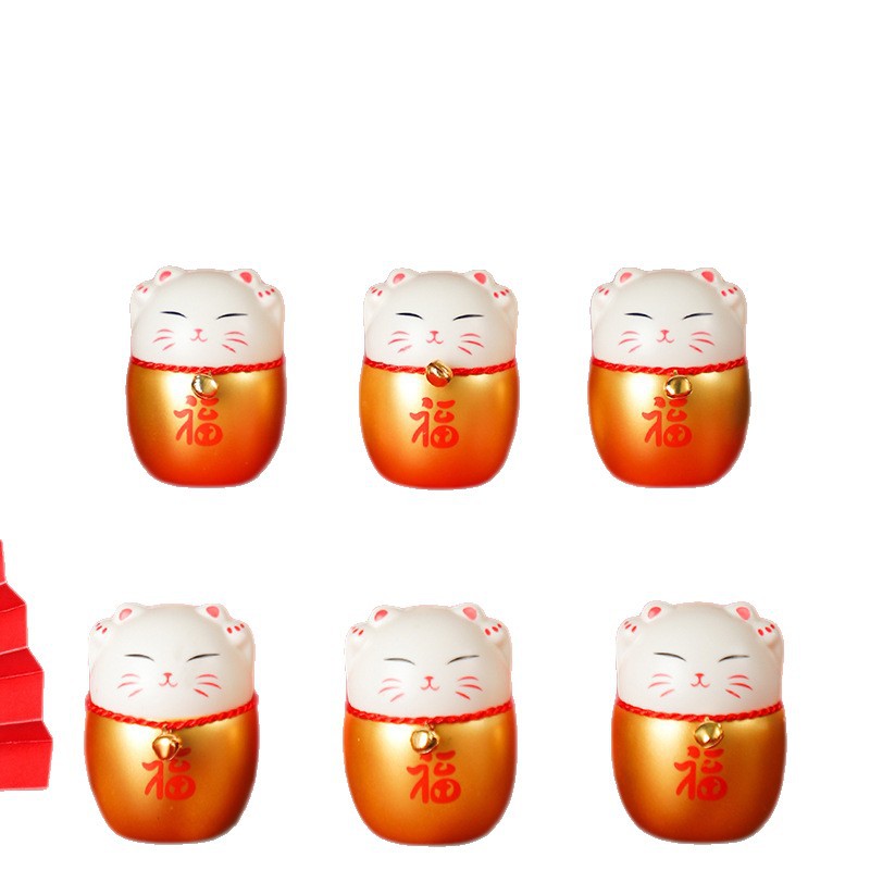 Siete colores cordier rojo para atraer la fortuna gato decoración festiva barril rojo colgante hibisco accesorios de flores de Año Nuevo decoración floral